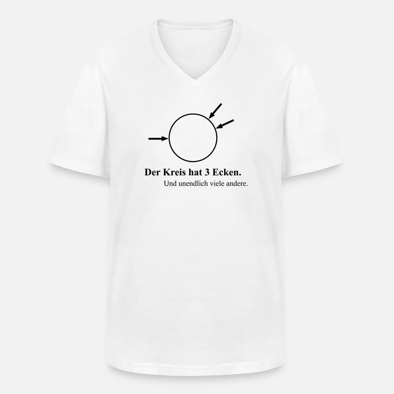 Drei Ecken - Männer-T-Shirt mit V-Ausschnitt - Weiß