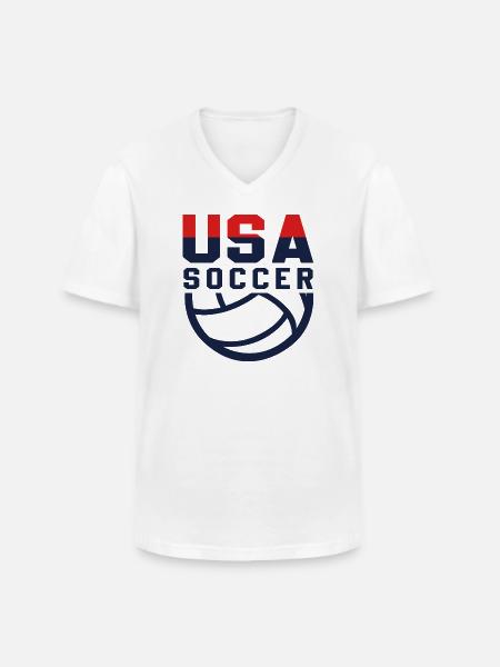 USA Soccer - Men's V-Neck T-Shirt - white