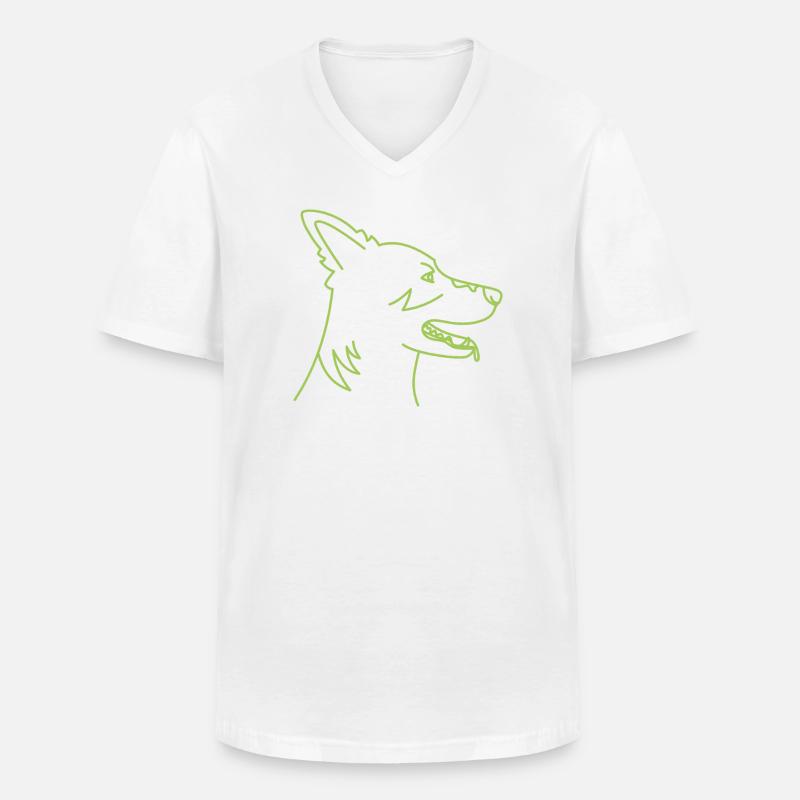 AmarokGeist - Männer-T-Shirt mit V-Ausschnitt - Weiß