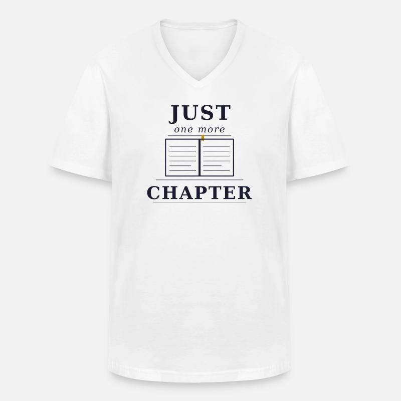 Just one more chapter - Männer-T-Shirt mit V-Ausschnitt - Weiß