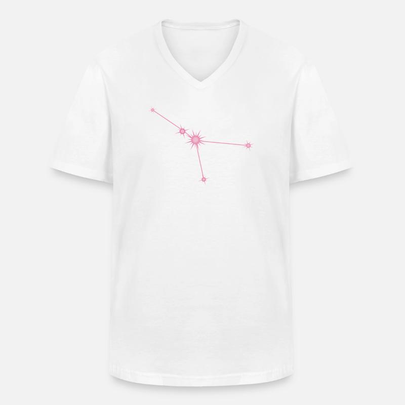Krebsstern Sternbild Sternzeichen Pastellrosa - Männer-T-Shirt mit V-Ausschnitt - Weiß