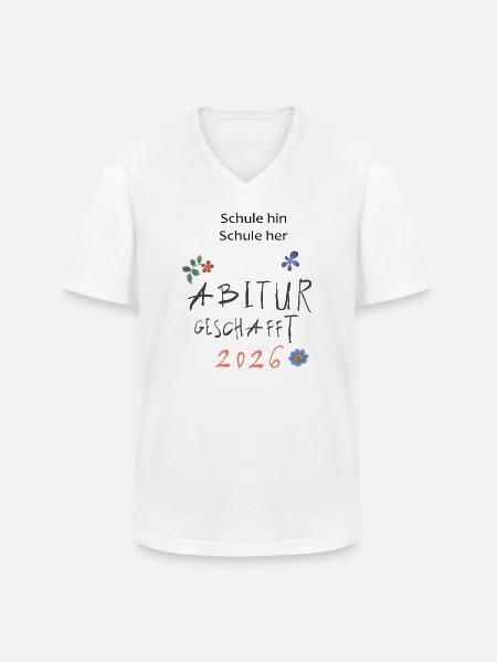 Abitur 2026  - Männer-T-Shirt mit V-Ausschnitt - Weiß