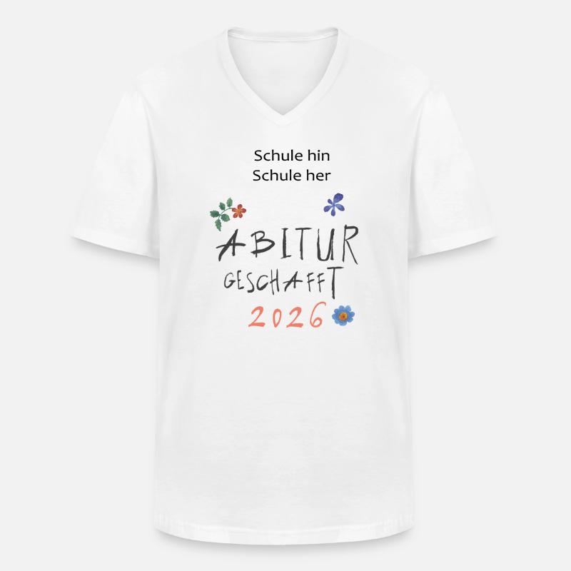 Abitur 2026  - Männer-T-Shirt mit V-Ausschnitt - Weiß