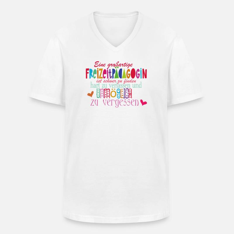 Freizeitpädagogin - Männer-T-Shirt mit V-Ausschnitt - Weiß