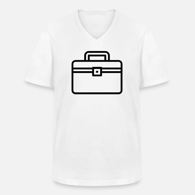 Werkzeugkasten - Männer-T-Shirt mit V-Ausschnitt - Weiß