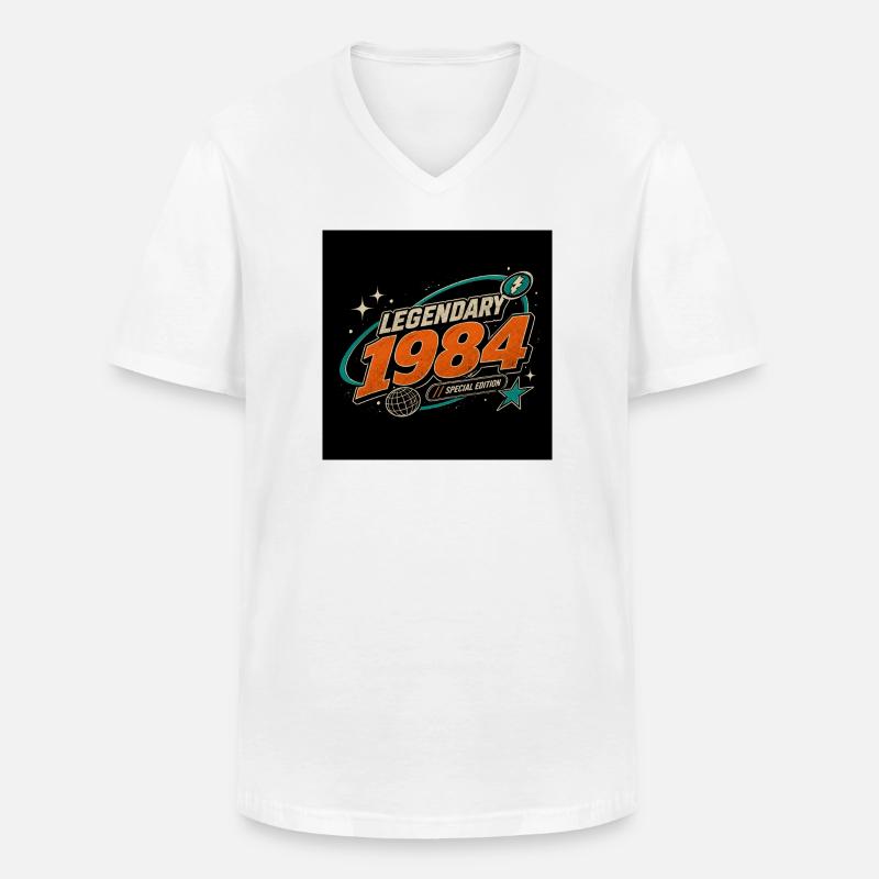 Retro Future 2003 – Limited Edition - Männer-T-Shirt mit V-Ausschnitt - Weiß
