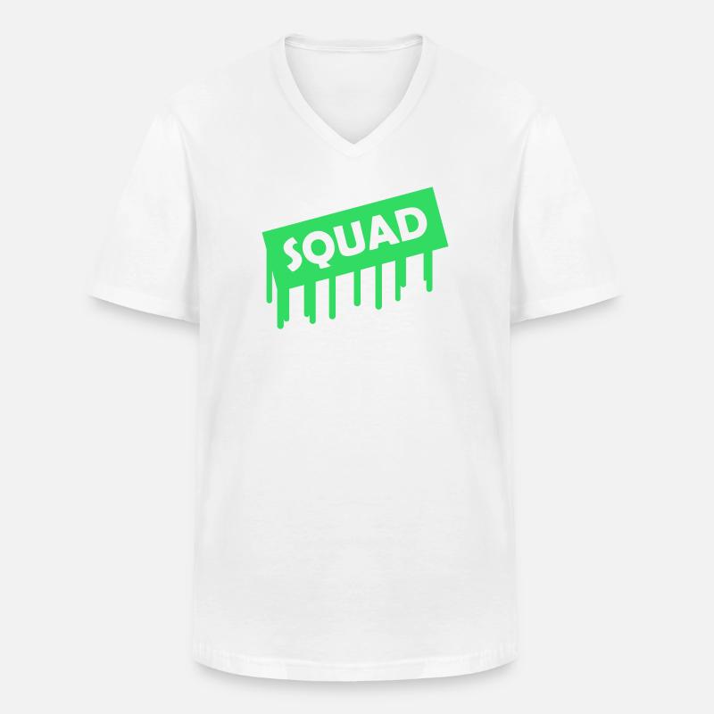Squad - Men's V-Neck T-Shirt - white