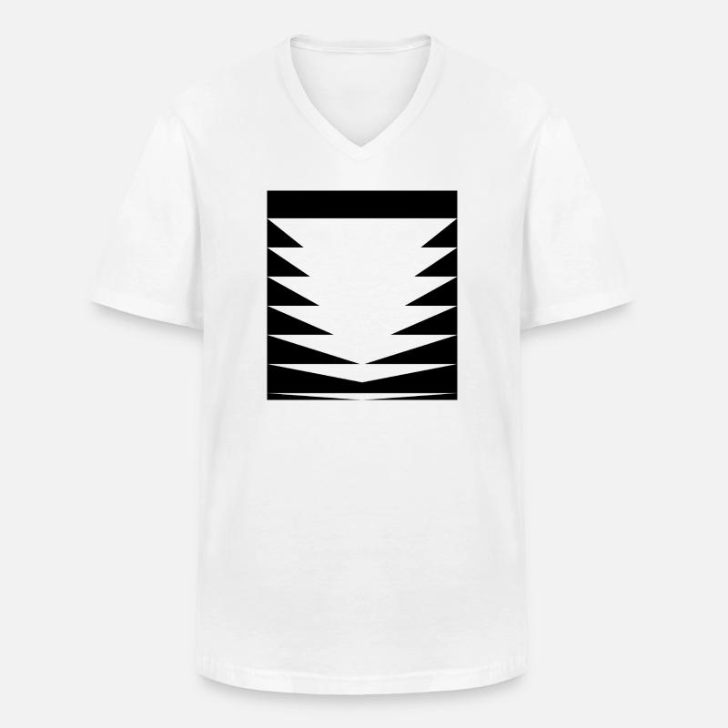 Triangles Pattern design - Men's V-Neck T-Shirt - white