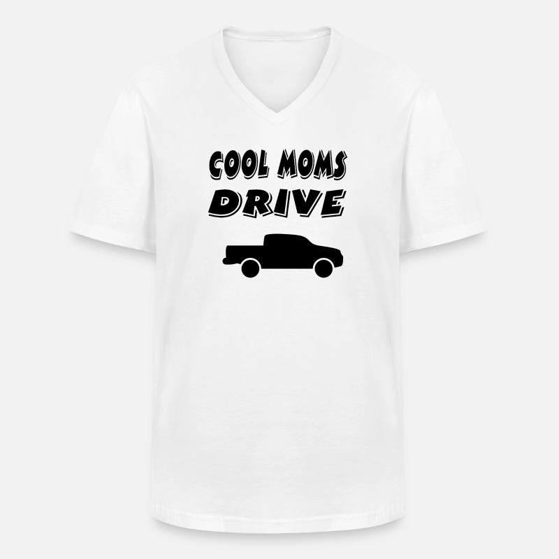 Auto - Männer-T-Shirt mit V-Ausschnitt - Weiß