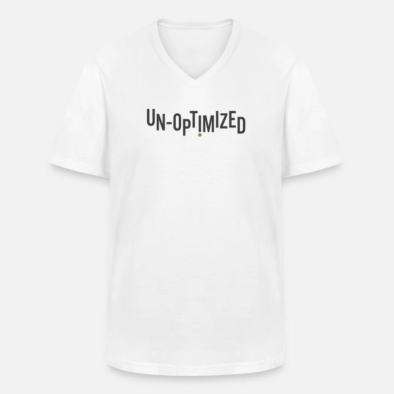 Unoptimized - Men's V-Neck T-Shirt - white