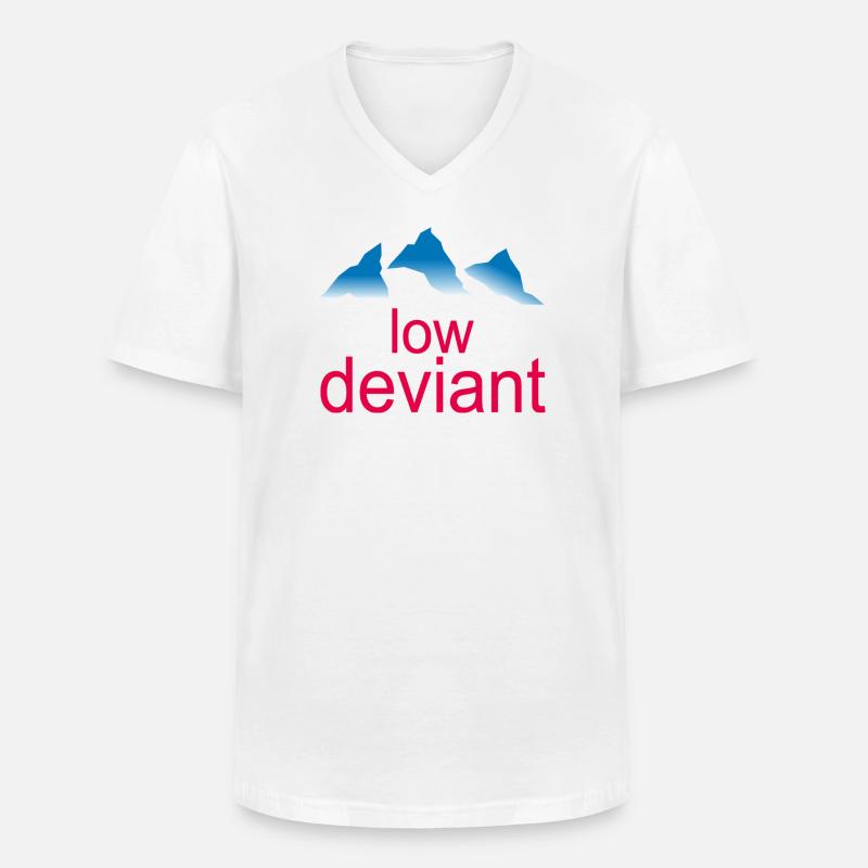 Low Deviant - Männer-T-Shirt mit V-Ausschnitt - Weiß