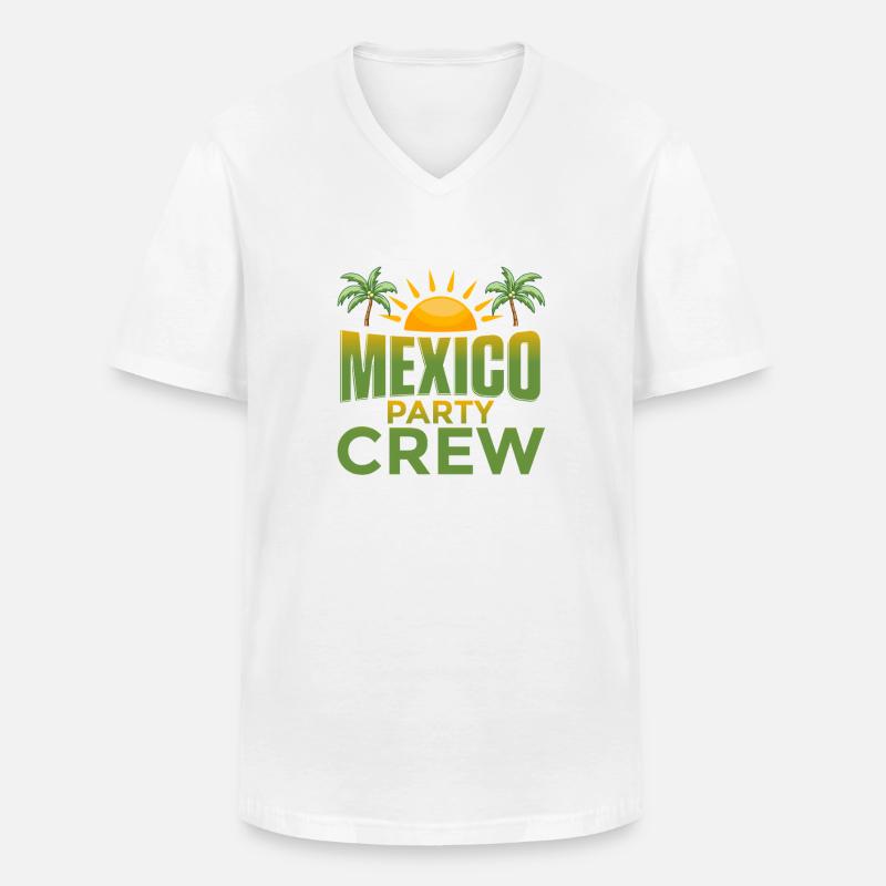 Mexiko Party Crew - Männer-T-Shirt mit V-Ausschnitt - Weiß