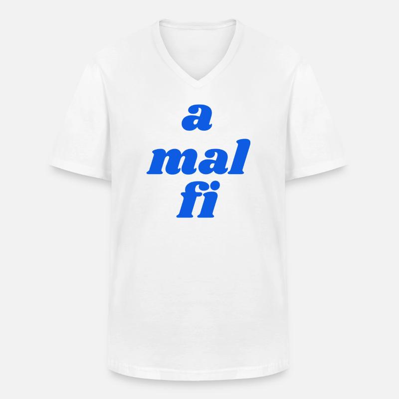 a mal fi - Männer-T-Shirt mit V-Ausschnitt - Weiß