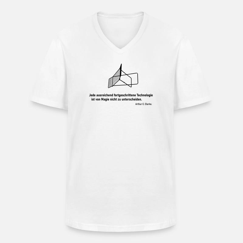 Technologie Wäscheständer - Männer-T-Shirt mit V-Ausschnitt - Weiß