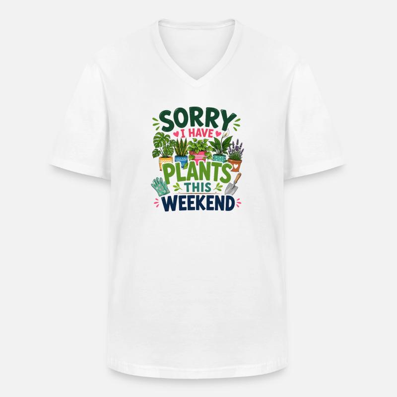 Désolé de planter ce week-end - T-shirt col V Homme - blanc