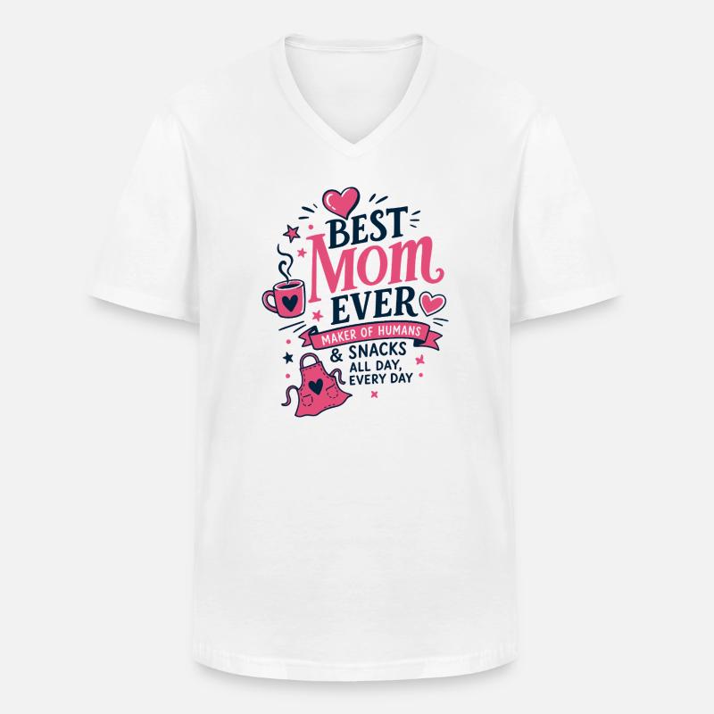 Best Mom Ever Küchen Spruch - Männer-T-Shirt mit V-Ausschnitt - Weiß