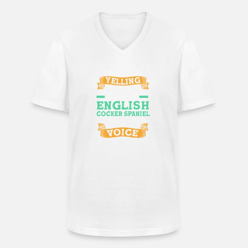 Cocker Spaniel Mama Hundemama - Männer-T-Shirt mit V-Ausschnitt - Weiß