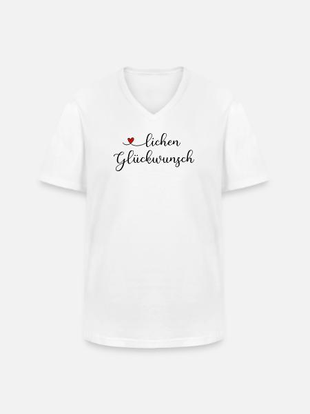 herzlichen Glückwunsch - Männer-T-Shirt mit V-Ausschnitt - Weiß