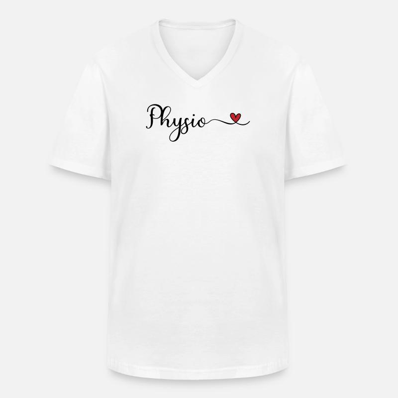 Physio - Männer-T-Shirt mit V-Ausschnitt - Weiß