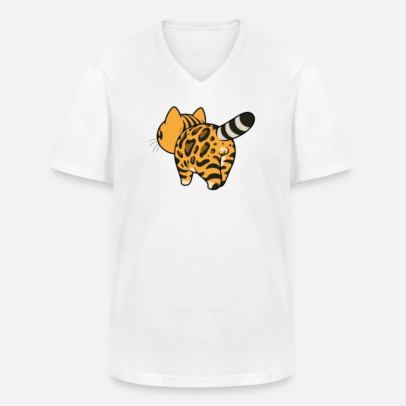 Leopard pattern converter - Men's V-Neck T-Shirt - white