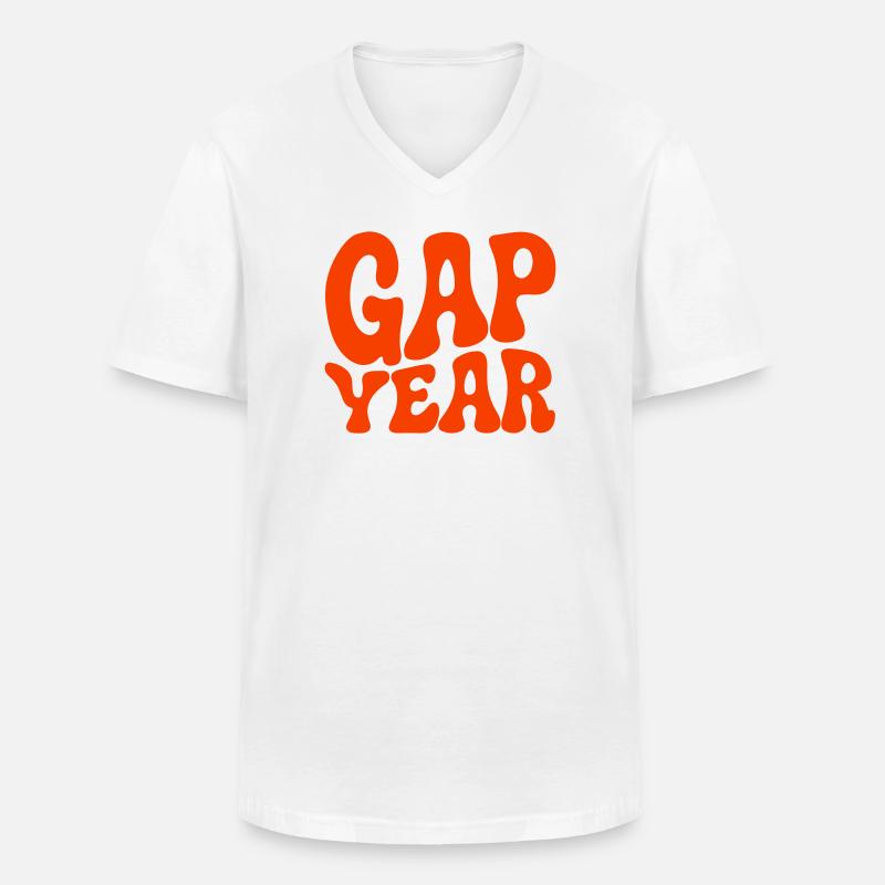 Gap Year - Männer-T-Shirt mit V-Ausschnitt - Weiß