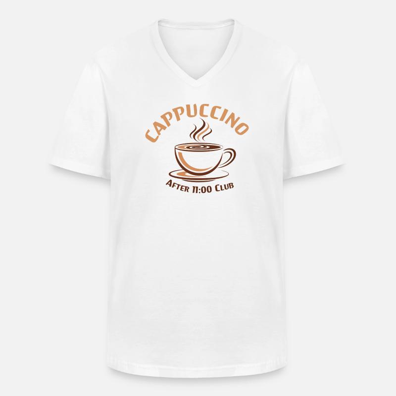 Kaffee Klub Nach 11 Uhr - Männer-T-Shirt mit V-Ausschnitt - Weiß