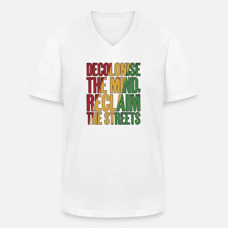 Decolonisation - Männer-T-Shirt mit V-Ausschnitt - Weiß