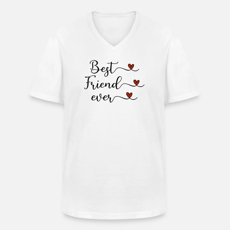 Bester Freund  - Männer-T-Shirt mit V-Ausschnitt - Weiß