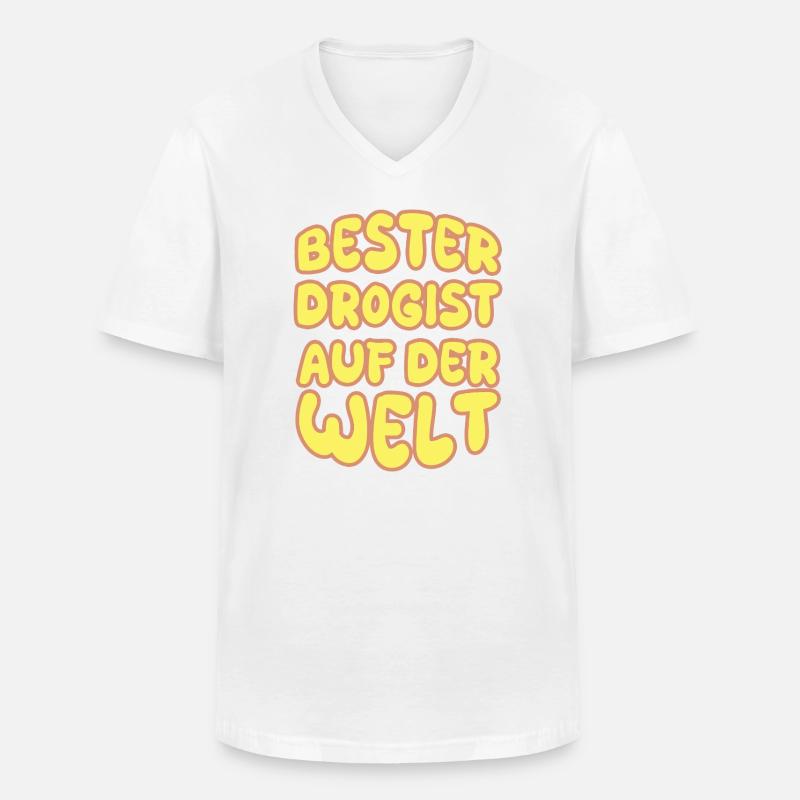 Beruf Drogist - Männer-T-Shirt mit V-Ausschnitt - Weiß