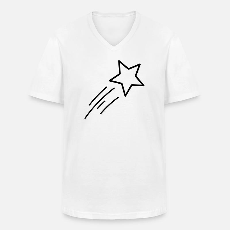 Sternschnuppe - Männer-T-Shirt mit V-Ausschnitt - Weiß
