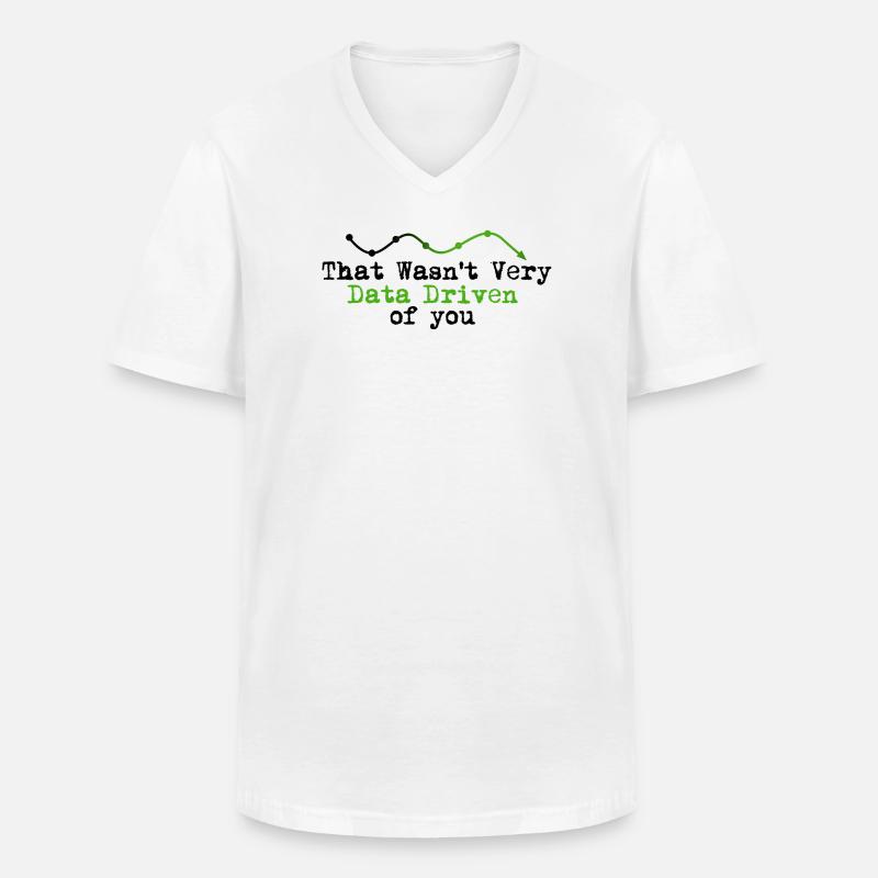 Datengetriebenes Graphline-Logo - Männer-T-Shirt mit V-Ausschnitt - Weiß