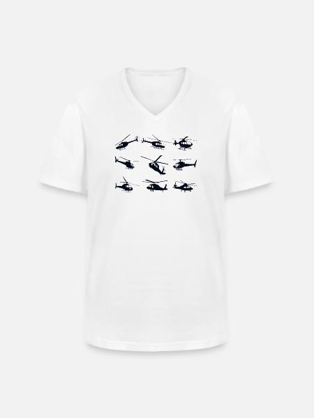Helicopter Helicopeter - Men's V-Neck T-Shirt - white