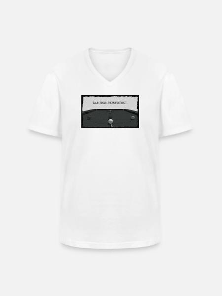 Snooker – Calme, Concentration, Le Tir Parfait - T-shirt col V Homme - blanc