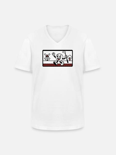 Minigolf Bahn Windmühle Freizeitpark Team - T-shirt col V Homme - blanc