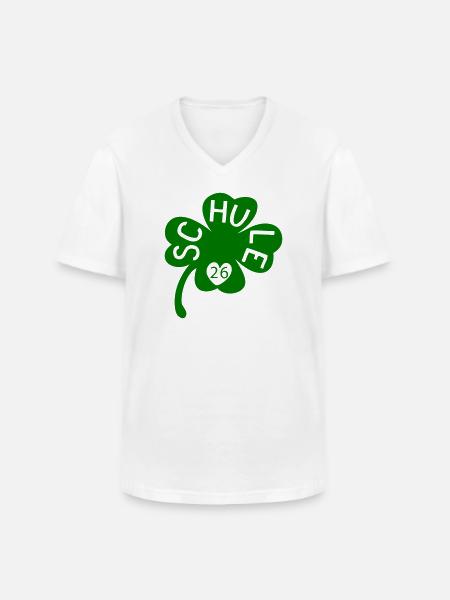 Schule 26 Kleeblatt - Männer-T-Shirt mit V-Ausschnitt - Weiß