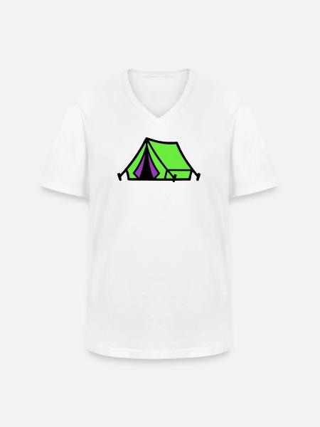 Festival Tent Camping Icon - Men's V-Neck T-Shirt - white