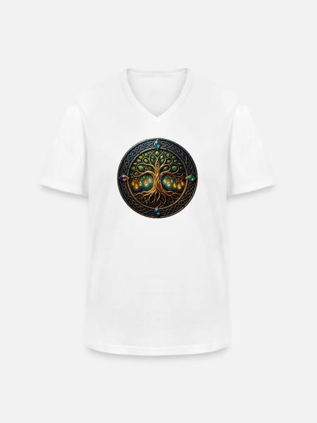 Fantasiebaum des Lichts - Männer-T-Shirt mit V-Ausschnitt - Weiß