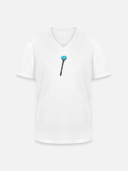 Magischer Kristallstab Blau - Männer-T-Shirt mit V-Ausschnitt - Weiß