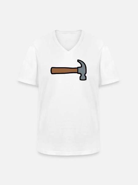 Carpenter's Hammer Tool Icon - Men's V-Neck T-Shirt - white