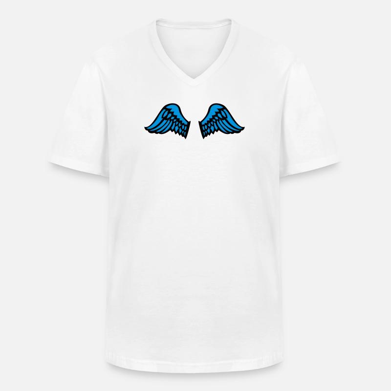 wings - Männer-T-Shirt mit V-Ausschnitt - Weiß