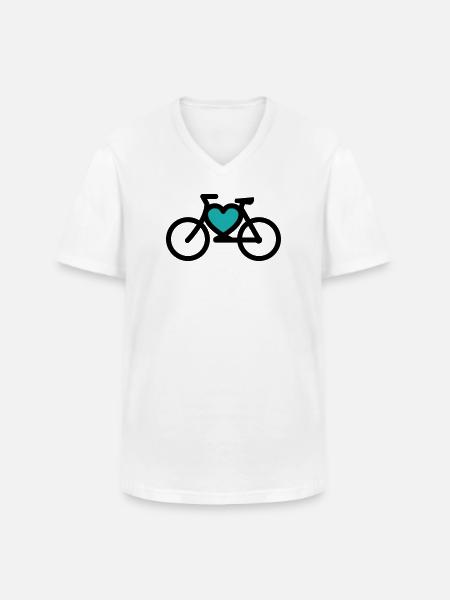 i ike mon vélo - T-shirt col V Homme - blanc