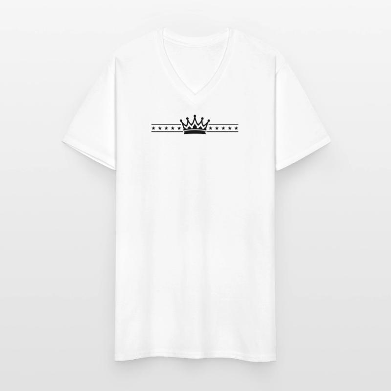 Krone Element Männer-T-Shirt mit V-Ausschnitt