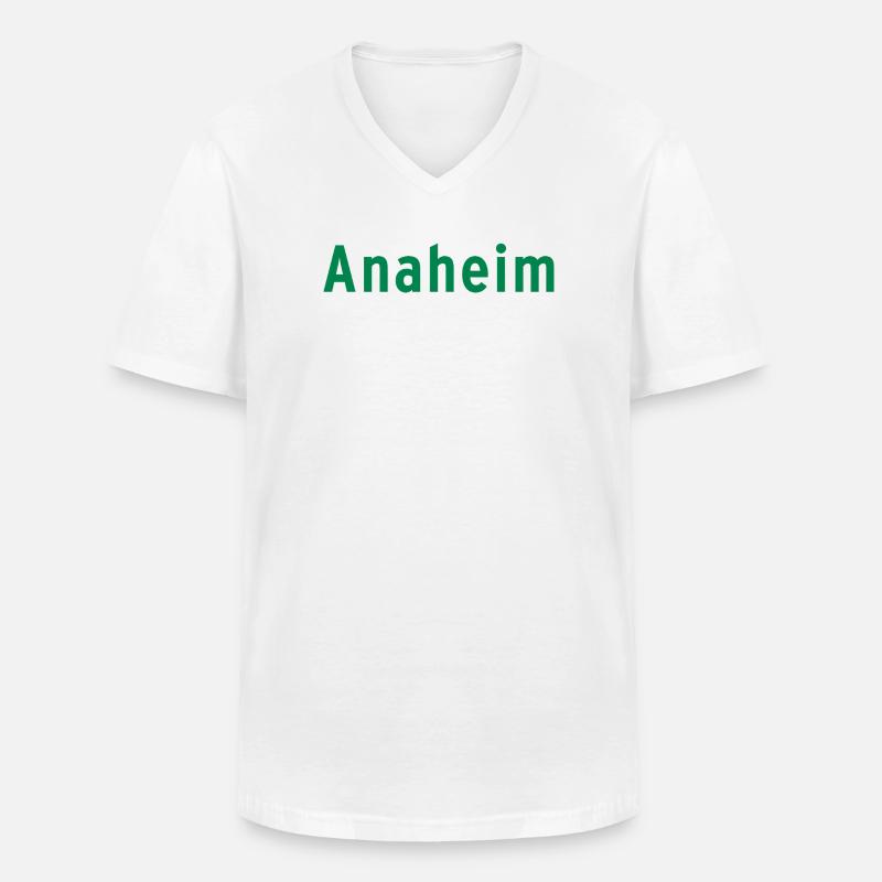 Anaheim - Männer-T-Shirt mit V-Ausschnitt - Weiß