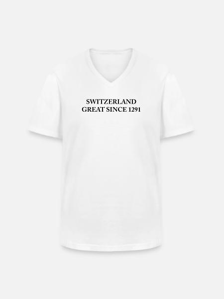 Switzerland Great Since 1291 - Men's V-Neck T-Shirt - white