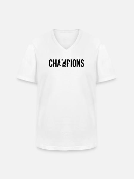 champions - T-shirt col V Homme - blanc