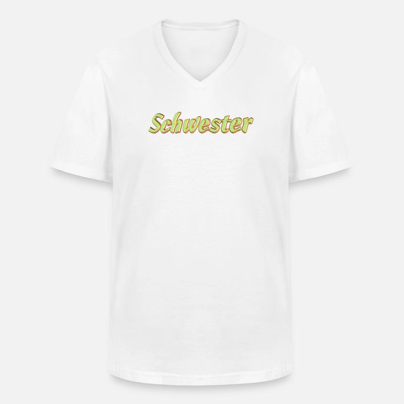 Kosename Schwester 3D Style - Männer-T-Shirt mit V-Ausschnitt - Weiß
