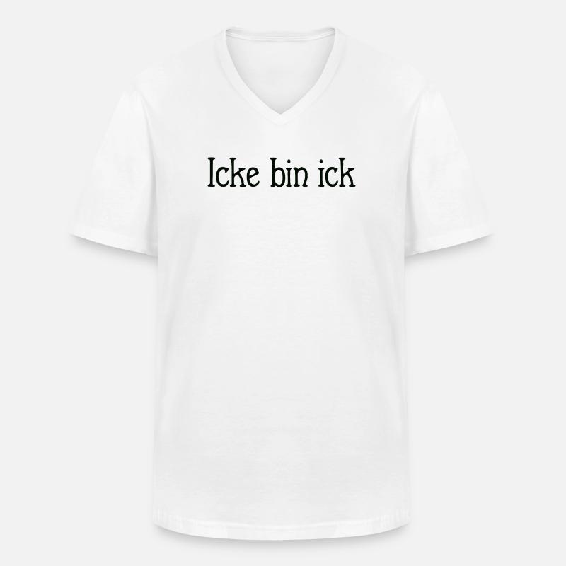 Icke bin ick Berlin - Männer-T-Shirt mit V-Ausschnitt - Weiß