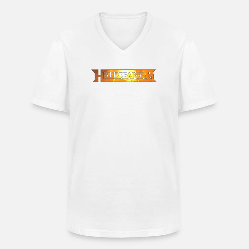 Hellbreakers - Männer-T-Shirt mit V-Ausschnitt - Weiß