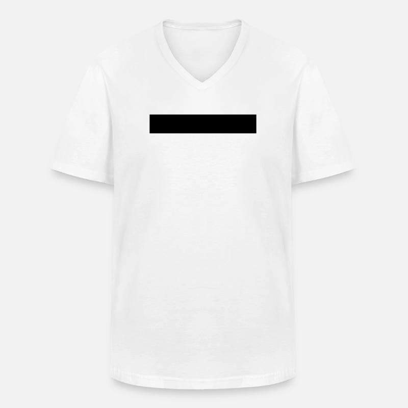 Not - Männer-T-Shirt mit V-Ausschnitt - Weiß