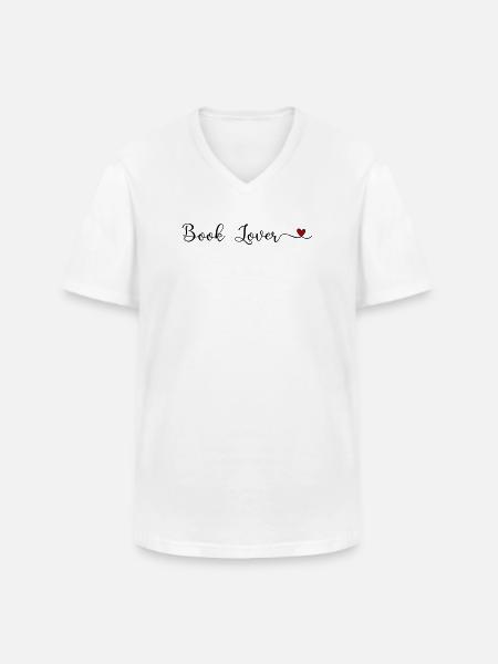Book Lover - Men's V-Neck T-Shirt - white